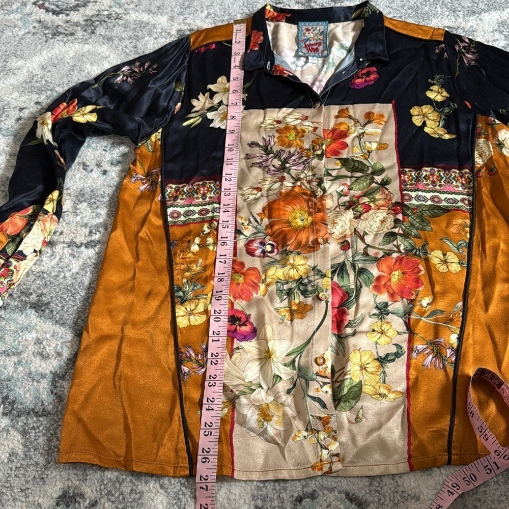 Johnny Was Floral Button Down Shirt - Picture 11 of 13